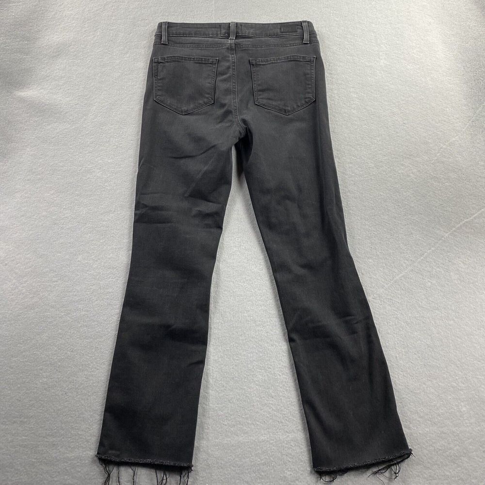 Paige Jeans Womens 27 Black Denim Pants Jacqueline Straight Distressed Casual - Picture 3 of 11